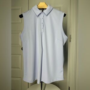 NWOT Ladies Walter Hagen Sleeveless Golf Polo Size L - Periwinkle color